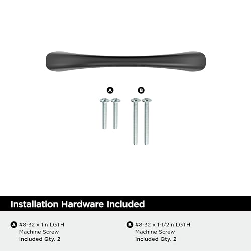 Amerock Vaile 3 inch (76mm) Center-to-Center Matte Black Cabinet Pull - 10 Pack - color: Matte Black, size: 3 inch (76mm) Center-to-Center, style: 10 Pack