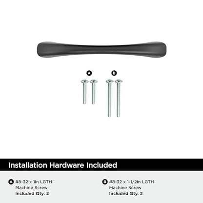 Amerock Vaile 3 inch (76mm) Center-to-Center Matte Black Cabinet Pull - 25 Pack - color: Matte Black, size: 3 inch (76mm) Center-to-Center, style: 25 Pack