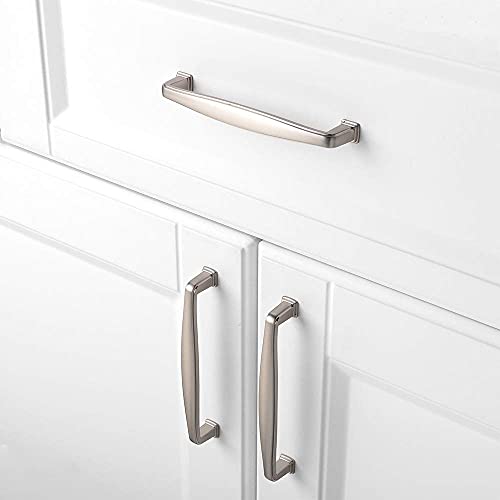 KOOFIZO 10 Pack 5 Inch Brushed Nickel Kitchen Cabinet Pulls Satin Silver Cabinet Handles Nickel Cabinet Hardware for Kitchen Cabinets 1817 Drawer Dresser Cupboard Bedroom - color: Brushed Nickel, size: 5" CC - 10Pcs