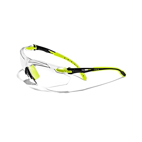 OPTIFENSE™ VS3 Anti Fog, Premium CLEAR/TINTED Safety Glasses, ANSI Z87+ (Click for frame/lens option) - color: Safety Yellow