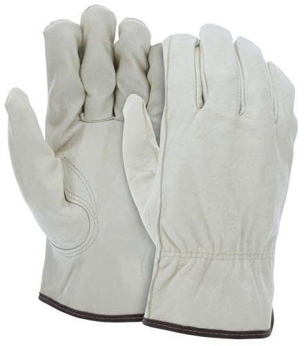MCR Safety Gloves 3401XXXL Pigskin Leather Driver Gloves, XXX-Large, 1 Pair - size: 3X-Large