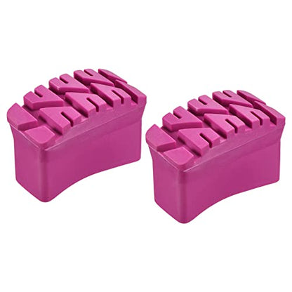 MECCANIXITY Ladder Non-Slip Feet Mat Steep Ladder Accessories Rubber Thicken Pad Cover Cushion for Ladder Protection Rose Red Pack of 2