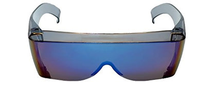 Calabria 3000 Fitover Safety Glasses with Uni-Lens – [Blue] Wrap Around Eye Protection | Anti-Fog Scratch Resistant | Protective Eyewear - color: Blue