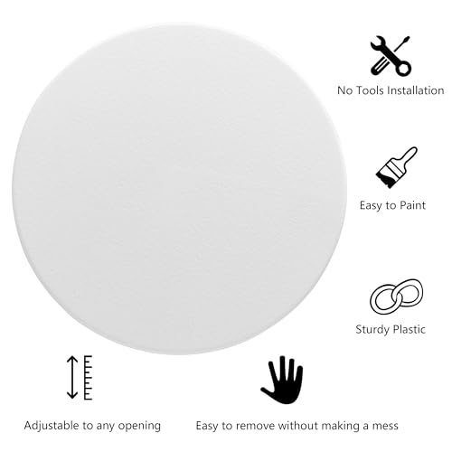 Easy-Exs 10" Round Access Panel for Ceiling and Wall - Adjustable from 6 to 9 inches - Ceiling Hole Cover - for Electrical, Plumbing, Cables, HVAC, Speaker and LED Holes - Durable Plastic Panel - size: Single Piece