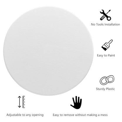 Easy-Exs 10" Round Access Panel for Ceiling and Wall - Adjustable from 6 to 9 inches - Ceiling Hole Cover - for Electrical, Plumbing, Cables, HVAC, Speaker and LED Holes - Durable Plastic Panel - size: Single Piece