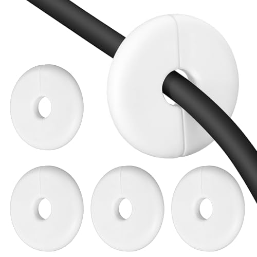 4Pcs Wall Grommets for Cables, Wall Cable Pass Through Accessories Cable Grommets Routing Kit for Ethernet Cables Wall Bushing Feed Through Organizing Protecting Cord