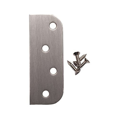 Hinge Blanks for Door Hinges - Filler Plates - 4 Inch with 5/8 Inch - 3 Pack (Satin Nickel) - color: Satin Nickel