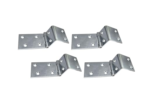 QCAA Heavy Duty Durable Steel Chest Hinge for Box, Door & Cabinet, 1-1/2" x 1.8 mm, Zinc Plated, 4 Pack, Made in Taiwan - color: Zinc Plated, size: 4 Pack (1-1/2" x 1.8mm)