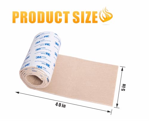 Mariyandh Felt Furniture Pads,40 x 5 Inch Felt Pads for Furniture Non Slip Self Adhesive Cuttable Felt Tape,Beige Heavy Duty Felt Strip Roll for Protecting Hardwood Floors Chair Wall Protector - size: 5"x 40"Beige