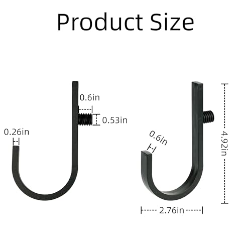 4 Pcs J-Shape Hooks Compatible with for Suncast Shed Accessories Organizing Tools Ladders Ropes