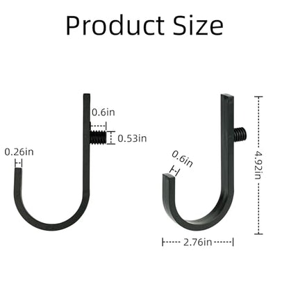 4 Pcs J-Shape Hooks Compatible with for Suncast Shed Accessories Organizing Tools Ladders Ropes