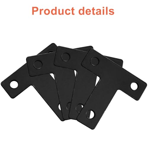 Bivethoi 20 Pcs T Shape Flat Mending Plates 40mm x 40mm (1.57" x 1.57") T Corner Braces T Bracket Connector Fixing Repair Plates for Wood Furniture, Cabinet, Windows, Black - size: 40x40mm/1.57"x1.57", style: T shape