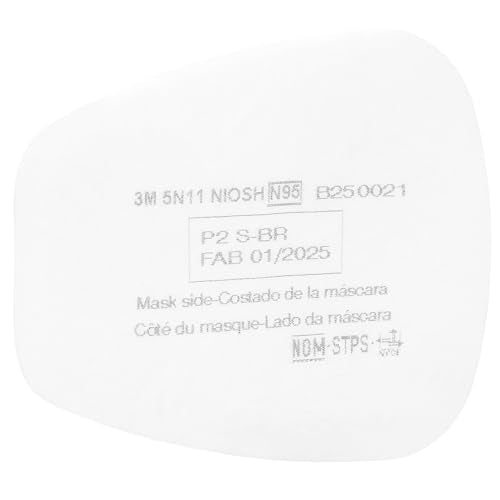 3M N95 Respirator Filter, 5N11, Disposable, Helps Protect Against Non-Oil Based Particulates, Use With 3M 5000 Series Respirators or 6000 Series Gas and Vapor Cartridges, 10 Pack