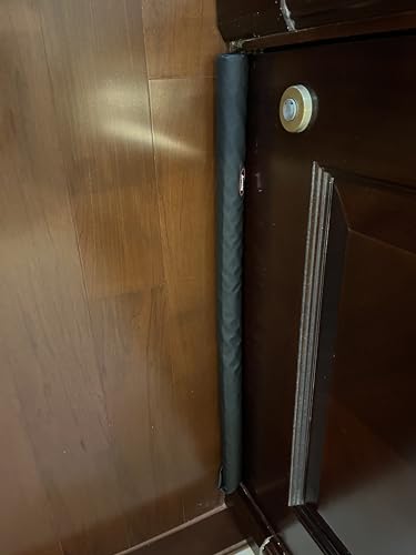 Door Draft Stopper 39 Inch Under Door Draft Noise Blocker Black Gap Stoppers Entry Door Draft Guard for Bottom of Doors Adjustable Twin Door Draft - size: 39"