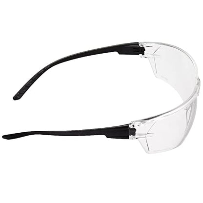 Amazon Basics Anti-Fog Safety Glasses, Eye Protection, Scratch Resistant, UV Protection, Clear/Black, 12-Pack