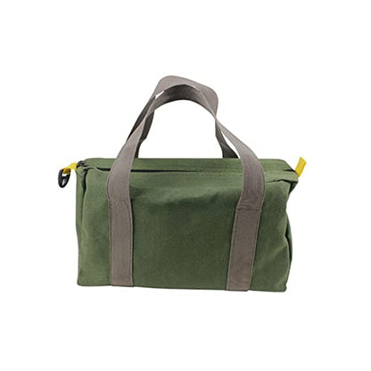 12 Inch Wide Mouth Tool Bag, Heavy Duty Canvas Tool Storage Bag for Men, Large Capacity Tool Tote Bag for Electricians, Power Tool Organizer Pouch - size: 12 Inch