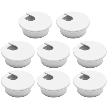 Desk Grommet 2" (50 mm), Desk Cord Hole Cover, Cable Grommet ABS Plastic, Desk Hole Grommet for Office and Home Table Cable, Detachable Cable Cord Organizer (White 8 Pcs) - size: 2" (50 mm), style: 8 pcs White