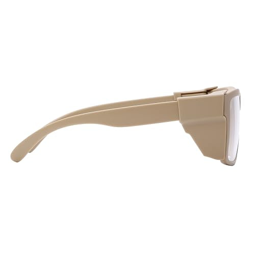 UV400 Bluelight Transition Photochromic Safety Glases Anti Scratch and Impact Resistant,Meets ANSI Z87.1 Standard - color: Desert Tan