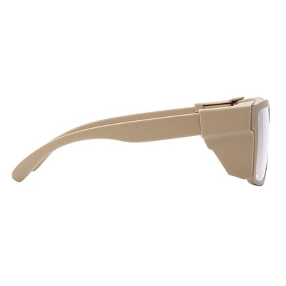 UV400 Bluelight Transition Photochromic Safety Glases Anti Scratch and Impact Resistant,Meets ANSI Z87.1 Standard - color: Desert Tan