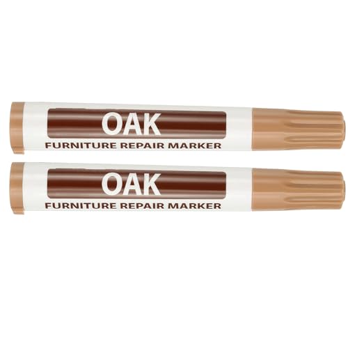 PATIKIL 2Pcs Furniture Markers Touch Up, Furniture Repair Kit Wood Markers for Scratches Wood Floor Holes Tables, Oak - color: Oak Wood