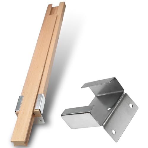 Luomorgo 4 Pack Wooden Drawer Slides Bottom Mount - 16 Inch Classic Center Guide Track with Metal Glides for Dresser/Cabinet Replacement