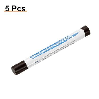 HARFINGTON 5pcs Wood Filler Sticks Wooden Wax Touch Up Furniture Repair Crayons for Scratch Hole Wood, Walnut Grain - color: Walnut Grain