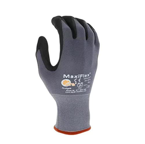 MaxiFlex Cut 34-8743 Cut Resistant Nitrile Coated Work Gloves with Green Knit Shell and Premium Nitrile Coated Micro-Foam Grip on Palm & Fingers - size: XX-Large