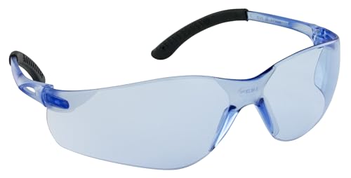 SAS Safety Corp NSX Turbo Safety Glasses | Light Blue Lens | Polycarbonate High-Impact Resistant, Scratch Resistant, Lightweight Wrap Around Protective Eyewear for Work | ANSI Z87.1+ Eye Protection - color: Light Blue Lens