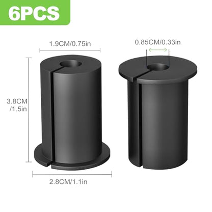 ZukoCert 6PCS Waterproof 3/4 Inch Cable Wall Pass Through Grommets, Essential Accessory for Satellite Internet Cable Routing and Organization, Perfect for Managing Ethernet Cables Through Walls