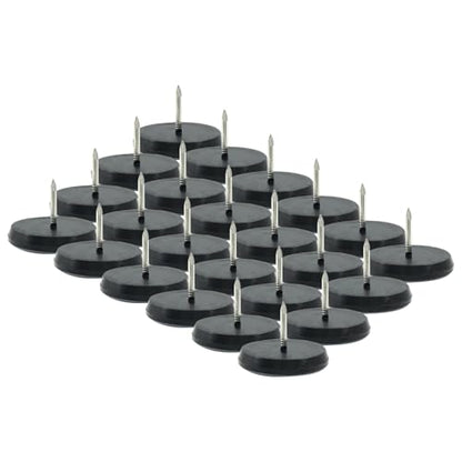 Bivethoi 1-1/4" Nail on Furniture Sliders (24 Pack) - Heavy Duty PTFE Chair Leg Slider Glide Wooden Furniture Movers - Easy & Safe Floor Protector, Grey - size: 1-1/4 inch, Round
