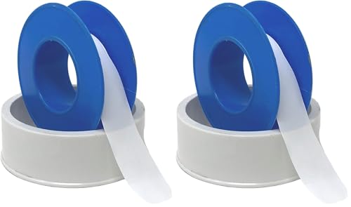 LASCO 11-1033 PTFE Pipe Sealant Tape, 1/2-Inch x 100-Inch, White (Pack of 2) - size: 2 Pack