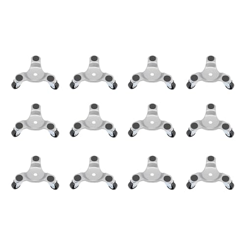 12 Pcs Furniture Moving Dolly Set, 3 Wheel Furniture Mover Dolly, 3300lbsTriangle Swivel Caster Mobile Tool, Heavy Duty Movers Rollers for Moving Heavy Furniture Refrigerator Sofa