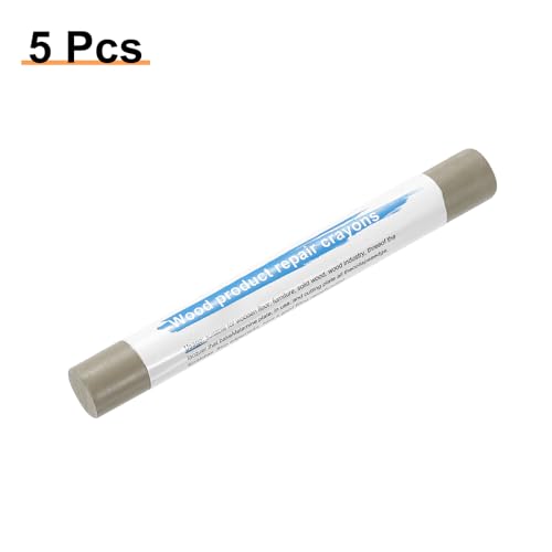 HARFINGTON 5pcs Wood Filler Sticks Wooden Wax Touch Up Furniture Repair Crayons for Scratch Hole Wood, Mock Linen - color: Mock Linen
