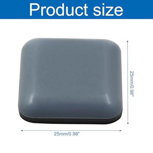 Bivethoi 20 Pcs Furniture Glide Square,Self-Adhesive Sliders Pads Magic Sliders Floor Protectors Sofa Glides for Wood, Ceramic Tile Floor(25 * 25mm) - size: 1", Square