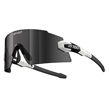 RIDE YOUR WAY Professional wrap around Frameless Cycling Sunglasses for Men and Women - color: Q588k-sw-fm