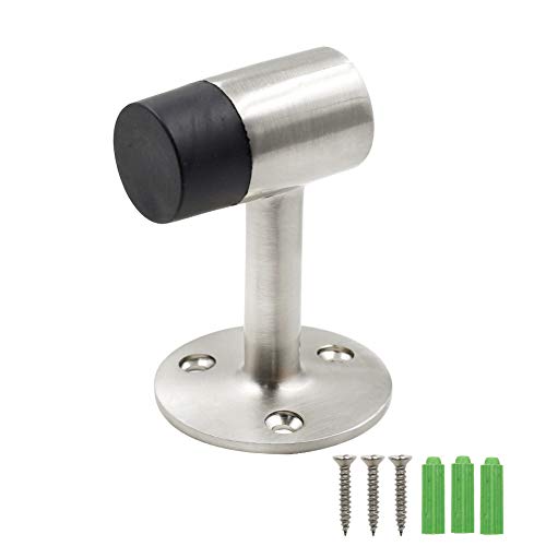 3 Inch / 75mm Heavy Duty Floor Stop, Door Stopper Stainless Steel Brushed Nickel - Pack of 1 - color: 3 Inch, size: 1 Pieces