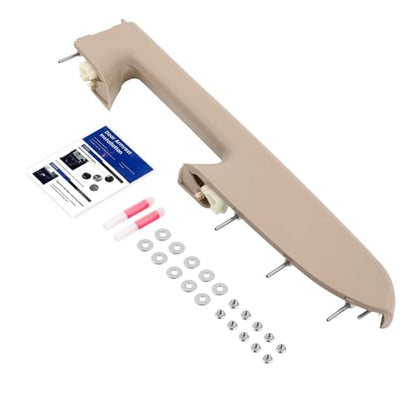 22818467 Front Left Driver Side Armrest Repair Kit Compatible with 2010-2014 Silverado 1500 2500HD 3500HD Sierra 1500 2500 HD 3500 HD Door Panel with Release Handle Below Armrest - Tan - size: 22818467