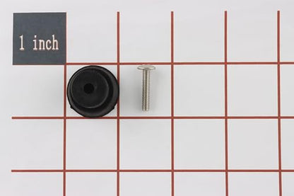 U 9163 Door Stop Rubber Tip with Screw, Replacement Tips for Drop Down Door Holders, Black, Rubber (4 Pack)