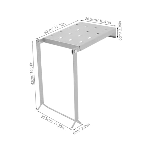 LIFKOME Iron Work Platform Integrated Tool Tray Portable Folding Step Ladder Accessory for Workspaces and Multi-use Environments