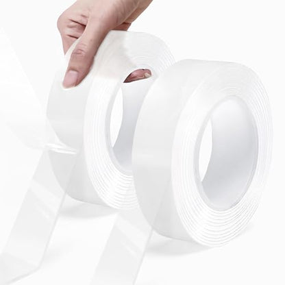 Valley'sYuMiao 2Rolls, Nano Double Sided Mountinging Tape, Adhesive-self Heavy Duty Tape, 2 Sides Sticky Tack Tape for Painted Walls AC Hanging Clear, 0.7in×10fts, 20fts Total Long - size: 2Rolls, 0.7″, 20fts TL