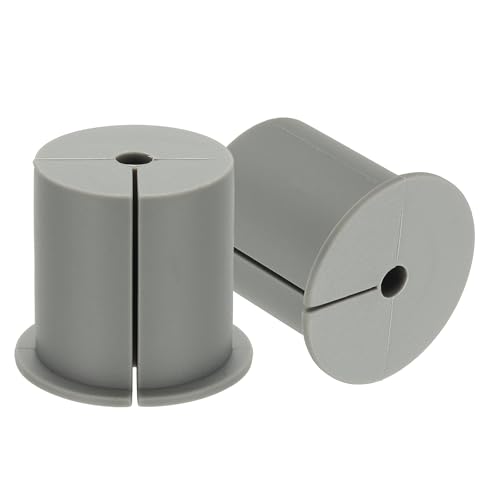 PATIKIL Wall Grommets for Cables 1-3/8", 2 Pcs Cable Routing Kit Silicone Hole Grommet Feed Through Bushing for Ethernet Accessories with 0.26" (6.5mm) Hole, Gray - color: Gray, size: 1-3/8"x 0.26"