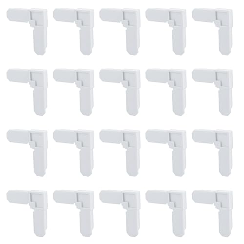 Screen Frame Corner Parts 5/16 in. x 3/4 in.Window Screen Corner Replacement White Plastic for Sliding/Casement Windows, Screen Doors or Storm Door Inserts White Plastic (20 Pack)