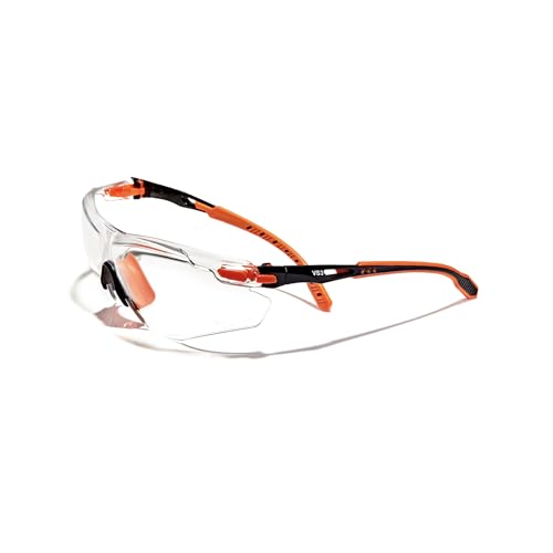 OPTIFENSE™ VS3 Anti Fog, Premium CLEAR/TINTED Safety Glasses, ANSI Z87+ (Click for frame/lens option) - color: Orange