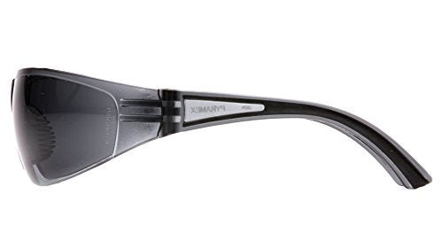 Pyramex Cortez Safety Eyewear, Clear Anti-Fog Lens With Black Temples - color: Black Temples/Gray Lens