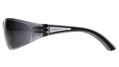 Pyramex Cortez Safety Eyewear, Clear Anti-Fog Lens With Black Temples - color: Black Temples/Gray Lens