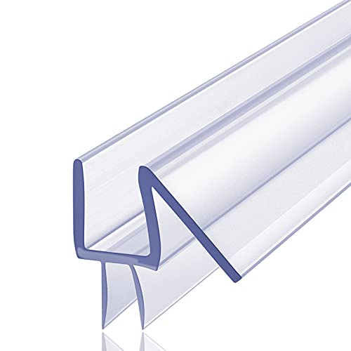 Butecare Premium Frameless Shower Door Bottom Seal Strip for Glass Doors - Shower Door Seal Sweep (1/4”x 39”, Clear Vinyl) - size: 1/4”x 39”