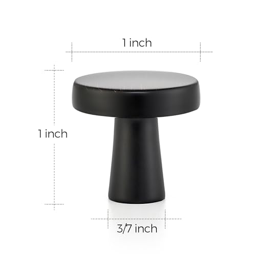 Ravinte 10 Pack Oil Rubbed Bronze Cabinet Knobs Mini Round Knobs Single Hole Solid Drawer Pulls for Dresser Drawers -1 Inch Diameter - color: Oil Rubbed Bronze