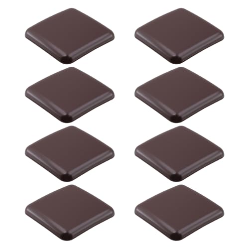 8 PCS Self-Stick Furniture Sliders Brown Square Self-Adhesive Carpet Sliders Furniture Moving Pads Furniture Mover Glides