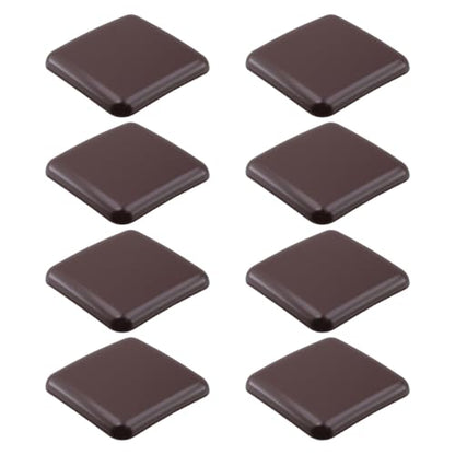 8 PCS Self-Stick Furniture Sliders Brown Square Self-Adhesive Carpet Sliders Furniture Moving Pads Furniture Mover Glides