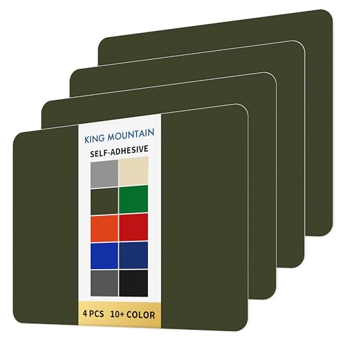 KING MOUNTAIN Self Adhesive Nylon Fabric Repair Patch, 9×11 Inches 4 Pcs, Quick Down Jacket Repair Patch, Waterproof Outdoor Gear Patch Kit for Tent,Backpacks,Umbrella, Gloves (Army Green) - color: Army Green, size: Nylon-9"w×11"l-4pcs
